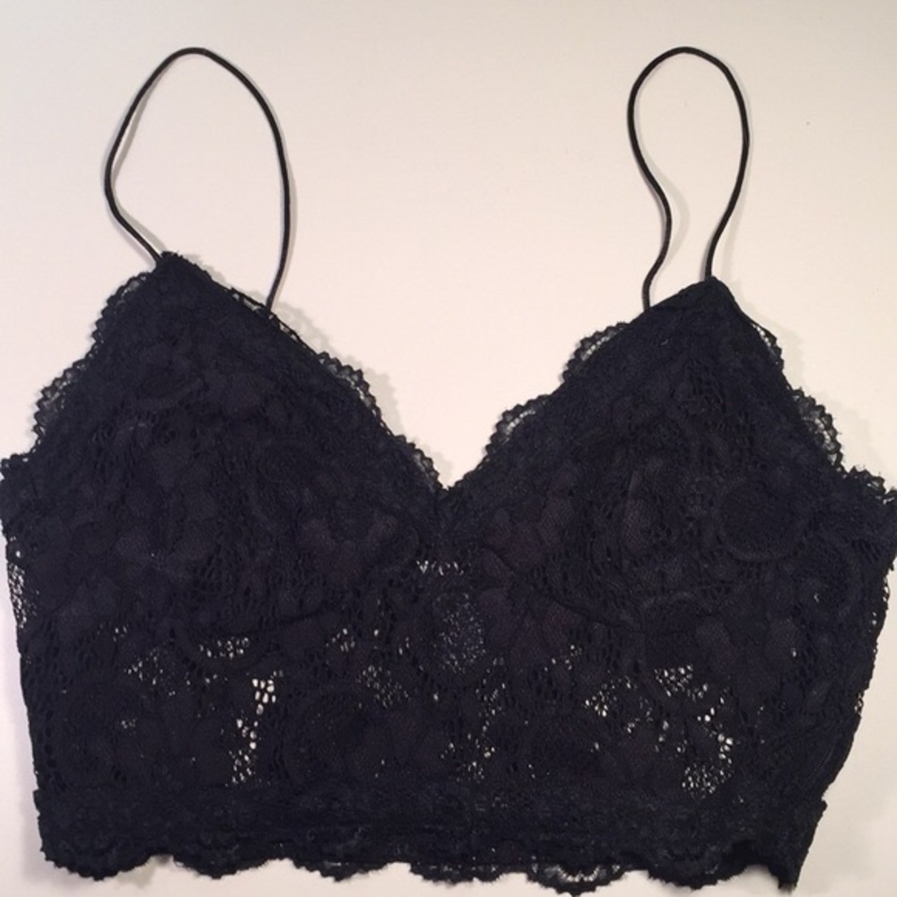 Wet seal black lace bralette